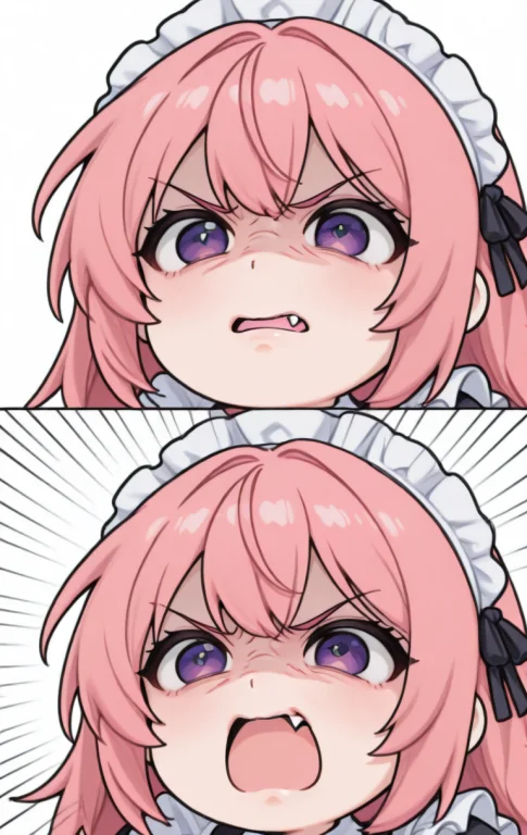 Civchan, Purple Eyes, Pink Hair, Wearing Maid Outfit, Anime,...