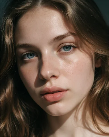 A Pretty Girl With Naturally Full Pouty Lips And Big Blue Ey... — Stable Diffusion AI Prompt: a pretty girl with naturally full pouty lips and big blue eyes