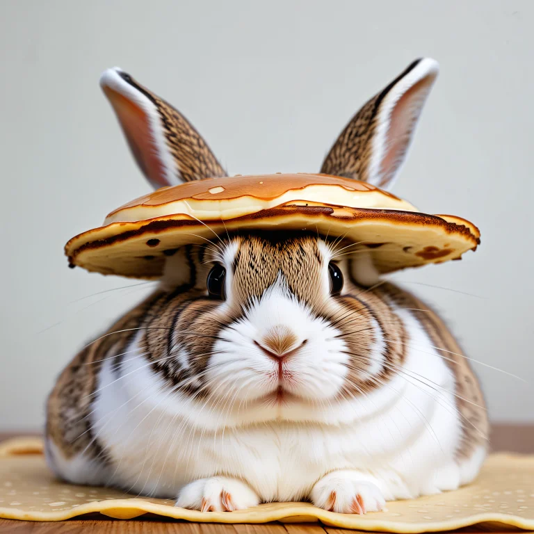 Heres A Bunny With A Pancake On Its Head. Lorasdxlhighdetail...