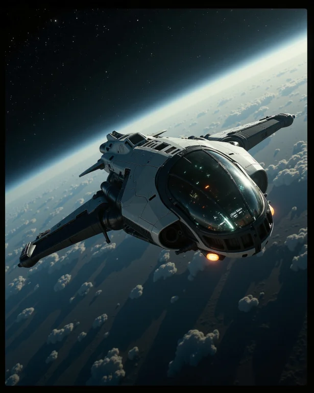 The Cinematic Shot Is Depicting An Epic Science Fiction Scen...