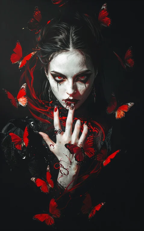 Ethereal Gothic Portrait In The Style Of Wlop. A Pale Gothic...