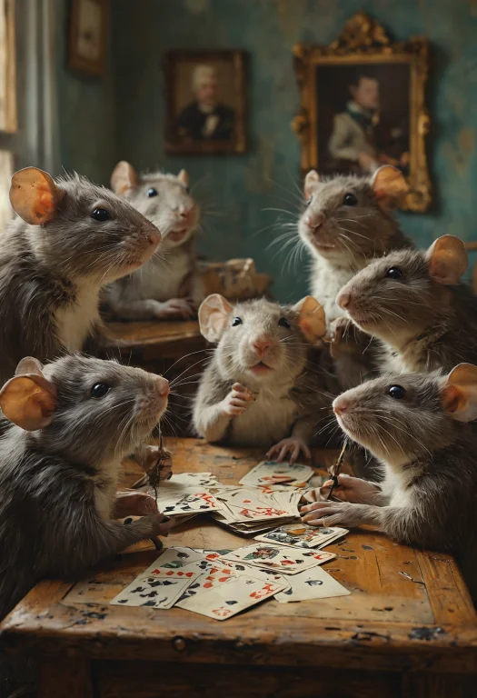 A Group Of Rats In The Nursing Home Gather Around A Table Fo...
