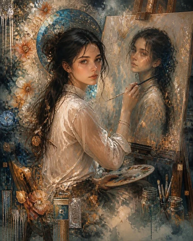 Muted Beauty, Muted Colors, Textured Background, Earthy Glow...
