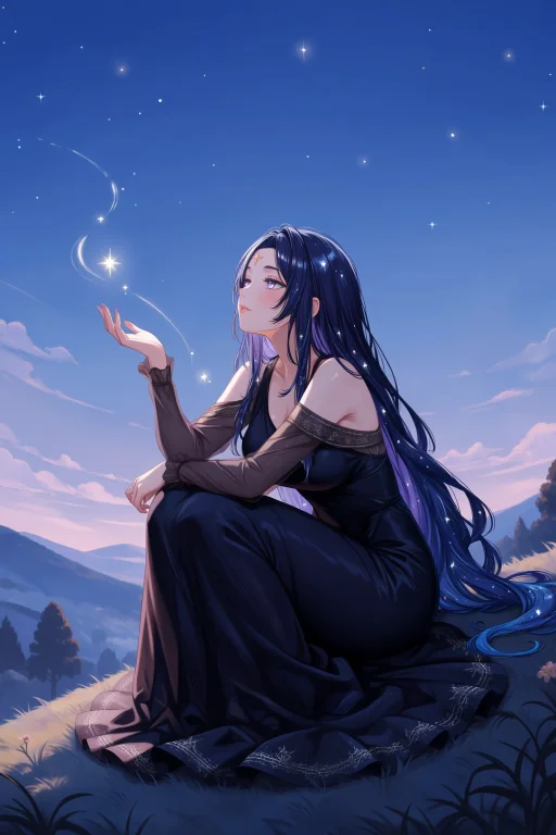 Highres, Absurdres,mafukkoin, Adult, A Star Maiden With Deep...
