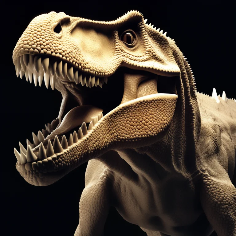 Tyrannosaurus Rex Roaring Directly Toward The Viewer, Enormo...