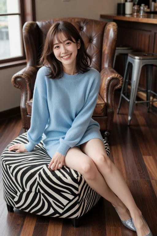 A Realistic Lifestyle Portrait Of A 23-year-old Korean Woman...