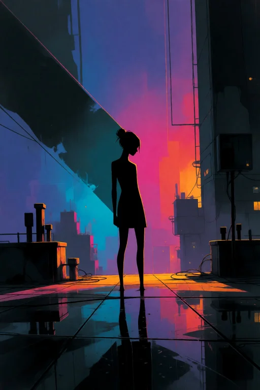 Strangedaal. A Striking Silhouette Of A Lone Figure Standing...