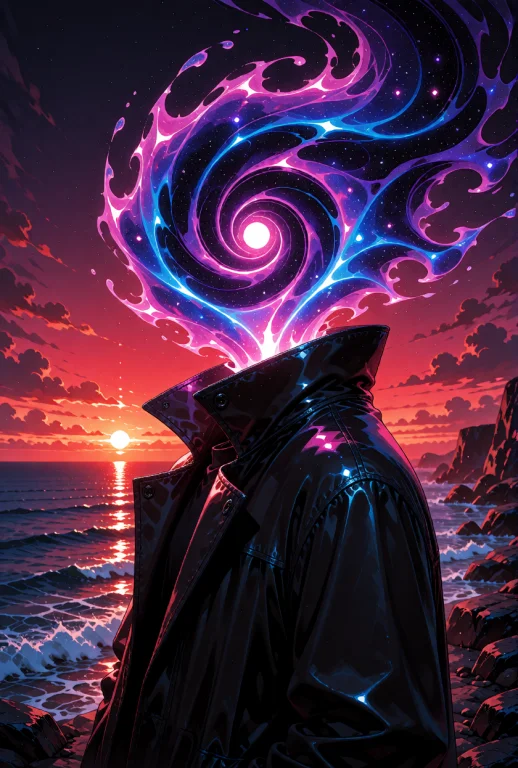 A Surreal Cosmic Entity, A Genderless Void-being With A Head...
