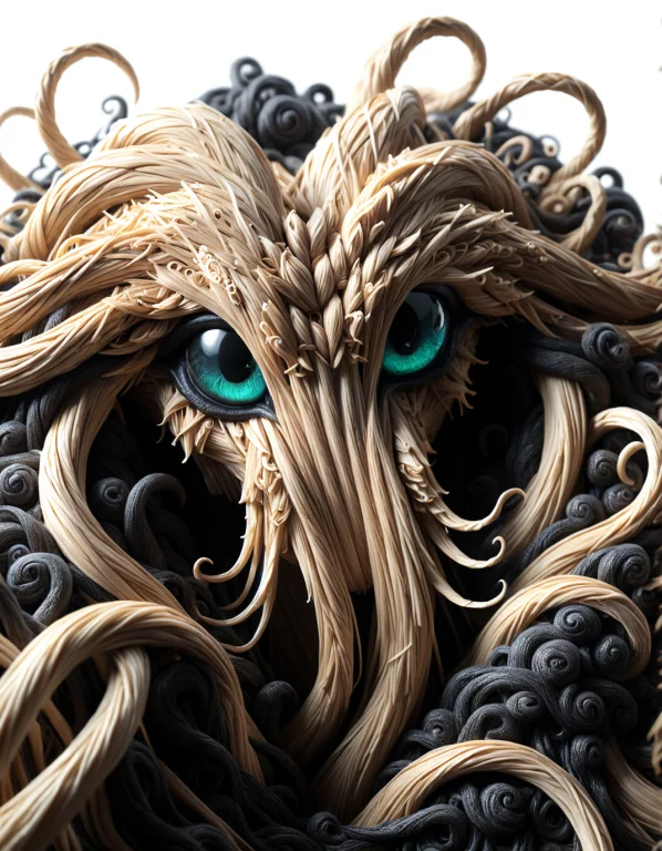 Lovecraftian Horror World Made Of Straws, Dense Straw Clumps...
