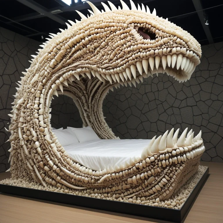 Madefromteef,made Of Teeth, A Bed,a Display Show,indoor, Aes...