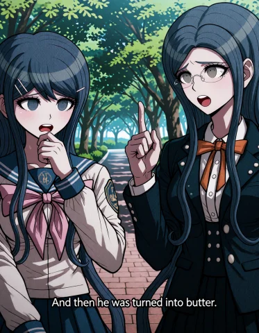 Loratsumugishiroganev3krea2krea23276537epoch161, Lorasayakam... — Stable Diffusion AI Prompt: , , Danganronpa sprite style. , maizono_sayaka, shirogane_tsumugi, Two women sta...