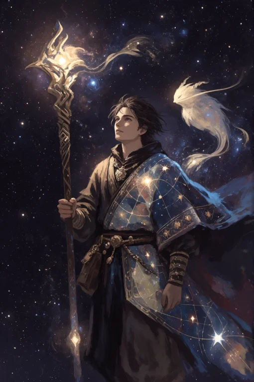 Darkgrimoil Style, Digital Painting, A Wandering Cosmic Noma...