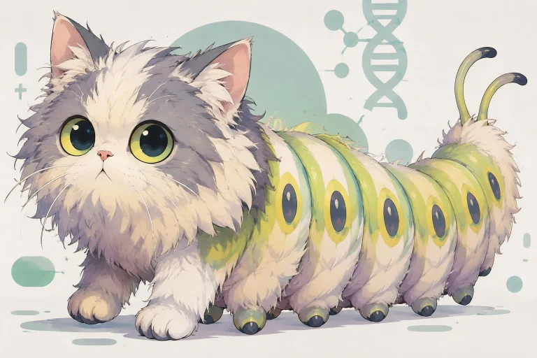 Fuggy Cat With Caterpillar Body Mutation No Words Mewgenics...