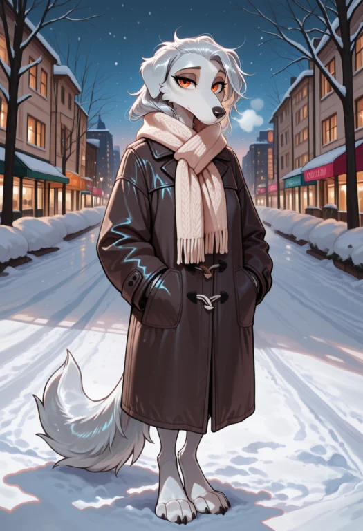B0rz01, Anthro Borzoi, An Anthro Borzoi Female Wearing A Thi...