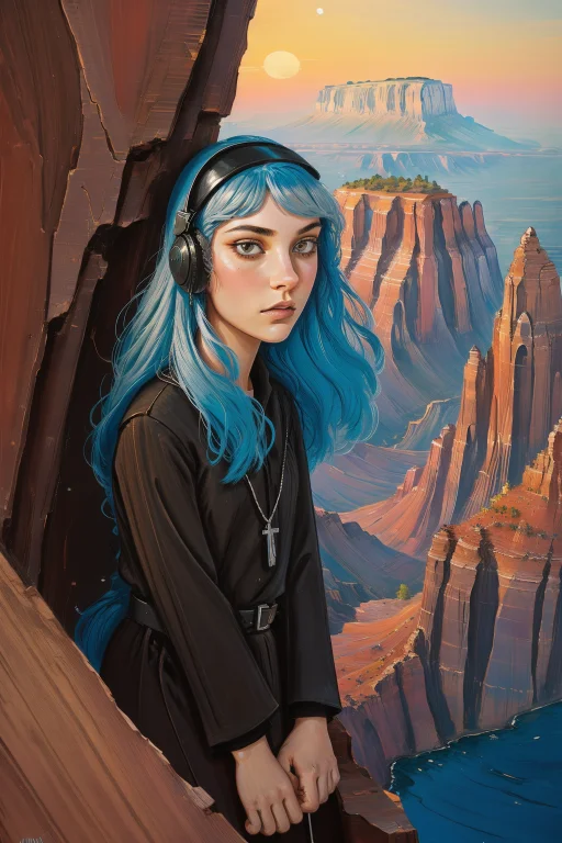 1girl, Loralozhkin0.7 Lozhkin, Landscape Of A Metropolis Fro...