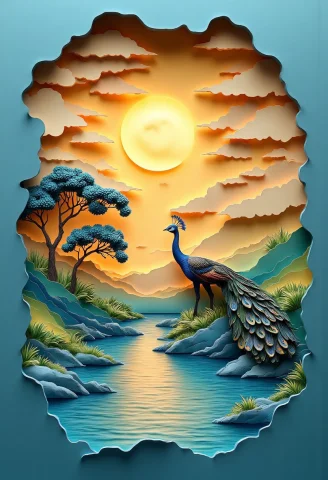 Thick Layered Papercut Art Of In Pastel Hues And Romantic Ar... — FLUX AI Prompt: thick layered papercut art of In pastel hues and romantic artistry, this fantast...