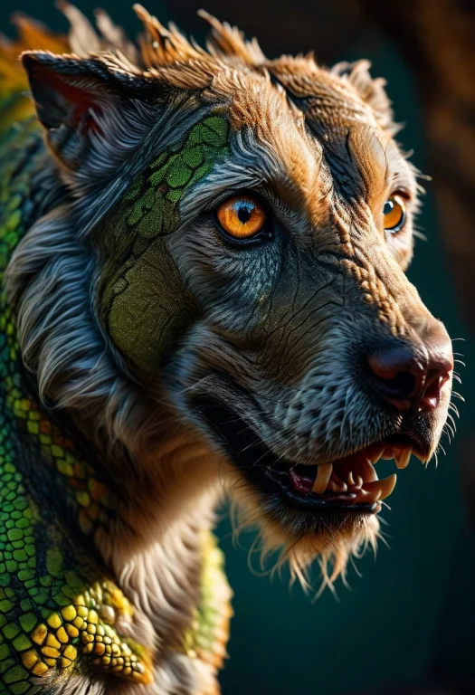A Stunning And Highly Detailed Hybrid Creature Of Gecko And...