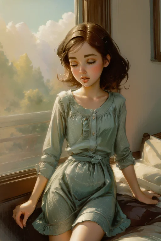 1girl, Loraamymatt0.6 Amymatt, Art By Everett Shinn0.8 , Cau...