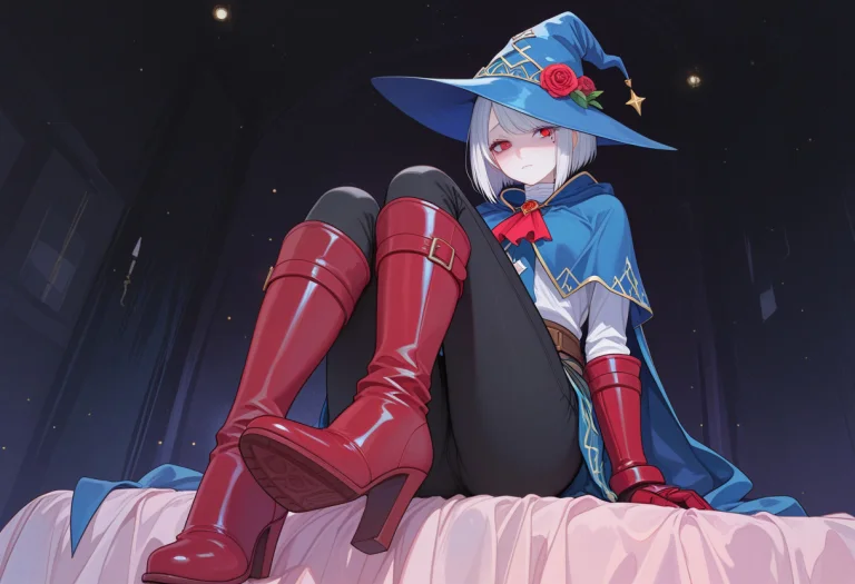 White Skin, Albino Skin, Pale Skin, Red Eyes, And A Short Wh...
