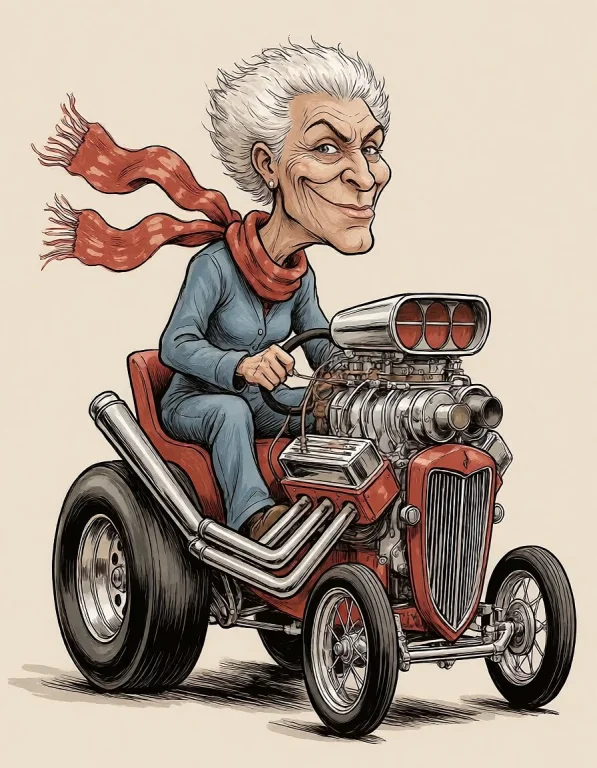 Funnycrushcomic, Fearless Elderly Woman Driving A Ridiculous...