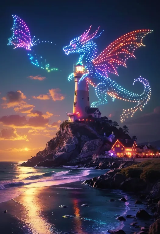 Fantasy Concept Art, Whimsical Fairy Tale Elements, Drone Li...