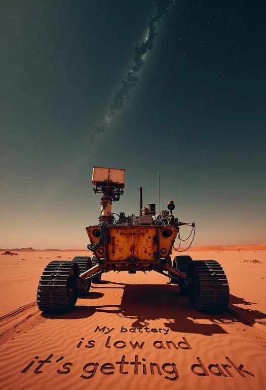 A Science Fiction Photograph Front Centered View Of A Mars-r...