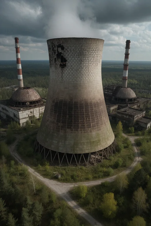 20. Abandoned Nuclear Power Plant Cooling Tower, Chernobyl E...