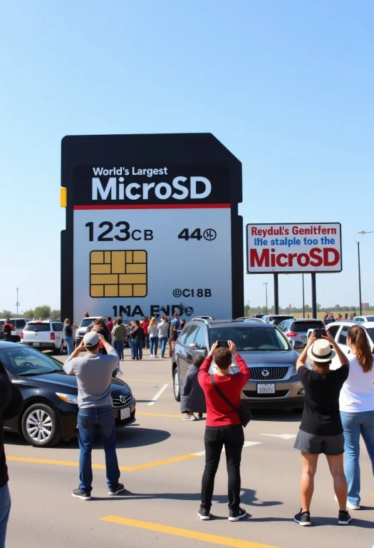 Photo Depicting A Surreal Scene At A Worlds Largest Microsd...