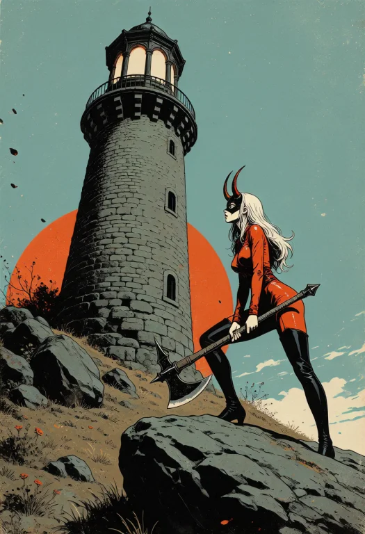 A Stylized Illustration Merging The Grainy, Cross-hatched Ae...
