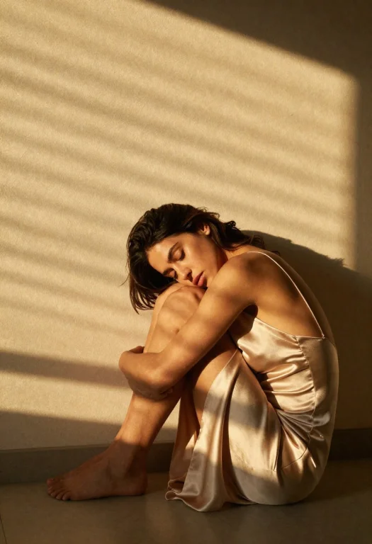 Melancholic, Cinematic Portrait Of A 25-year-old Brazilian M...
