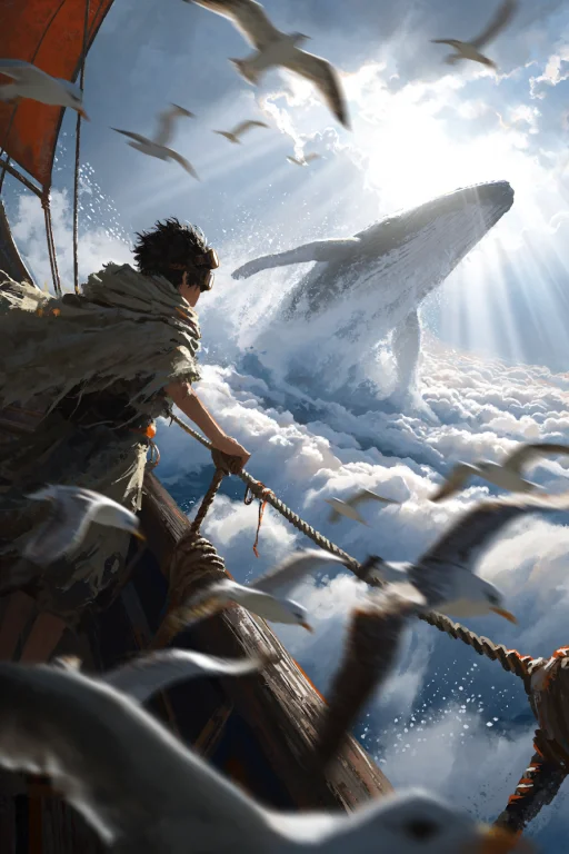 A Breathtaking High-altitude Fantasy Artwork Captured From A...