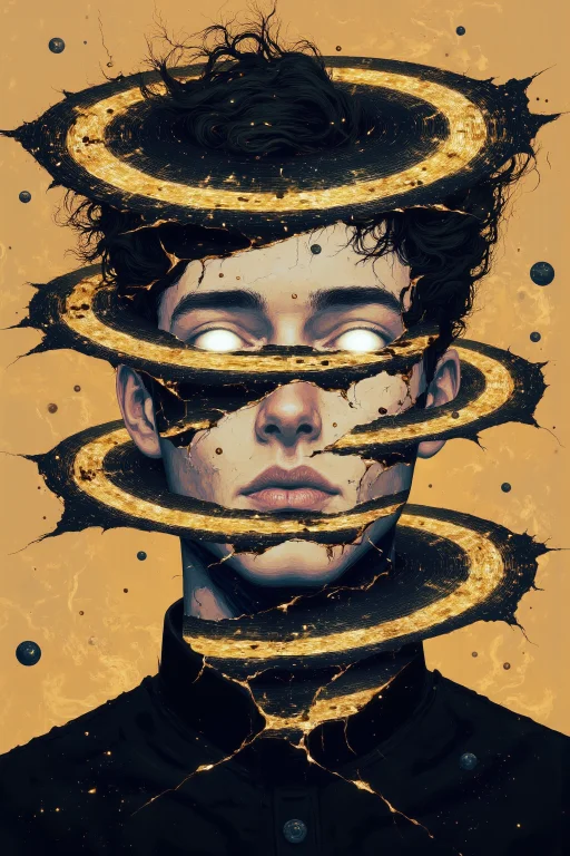 Cynthiaportrait. A Surreal Flat-style Portrait Of A Man Whos...