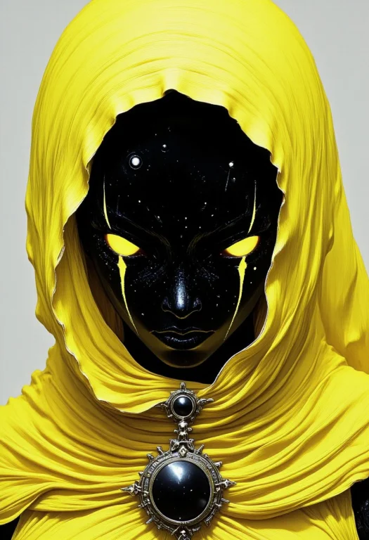 Surreal And Hyperdetailed Flat Color In Translucent Neon Yel...