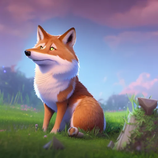 Cartoona-animals A Fox Running In A Grass Field, Castle Fara...