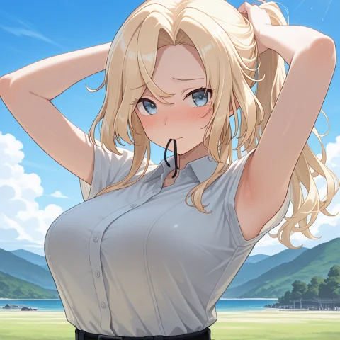 Lorailtentedshirt0.8,tentedshirt,1girl,solo,looking At Viewe... — Stable Diffusion AI Prompt: ,tented_shirt,1girl,solo,looking at viewer,outdoors,embarrassed,disheveled hair,...