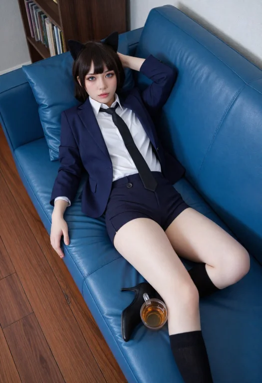 Irbis The Succubus-cat The Character Is Lying Downviewed Fro...