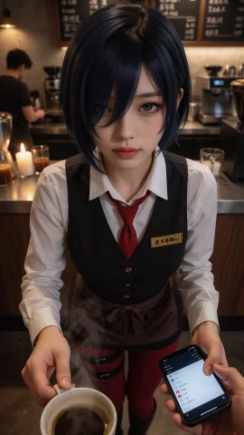 Touka Kirishima, Anteiku Bob Anteiku — Stable Diffusion AI Prompt: 雾嶋董香(Touka Kirishima),高清写实风格、细节锐利、肌肤纹理逼真、光影柔美、超高分...
