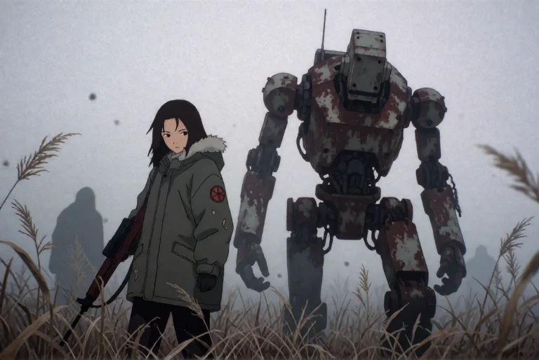 Lain-style This Photograph Depicts A A Gritty Sci-fi Scene I...