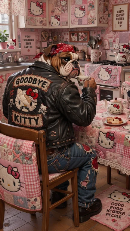 A Mean-looking Anthropomorphic Bulldog Rider With A Short, S...