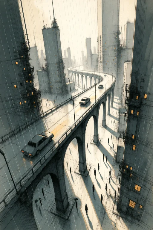 Strangedaal. Subject A Massive Concrete Viaduct Traversing A...