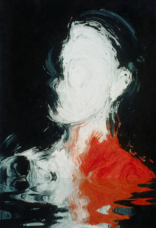 A Subtle Balance Of White And Red With A Black Background In...