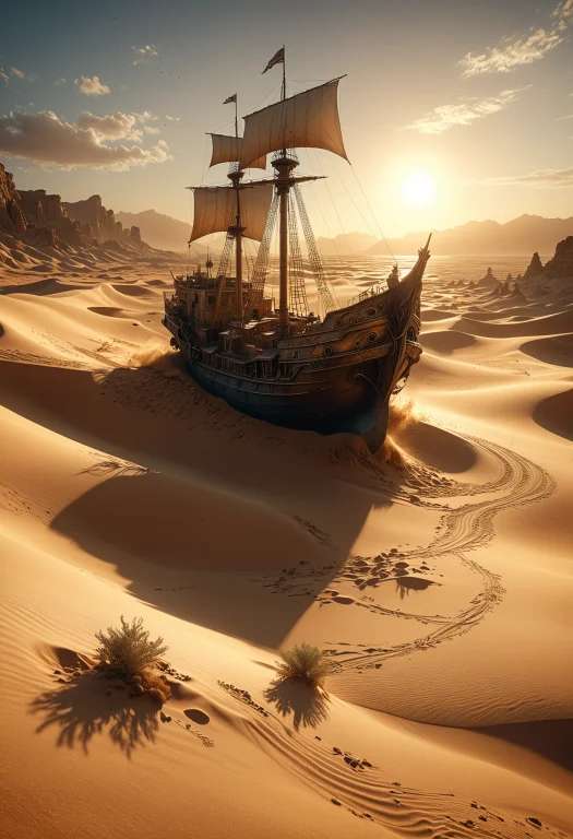 High Quality, 8k Ultra Hd, Highly Realistic, The Ship Is Mov...