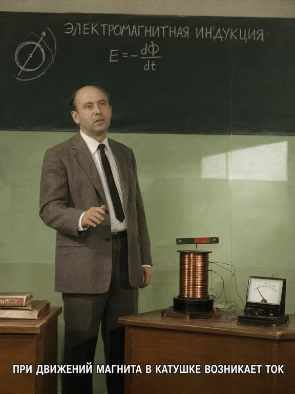 The Image Is A Vertical Still Frame From A Soviet Educationa...