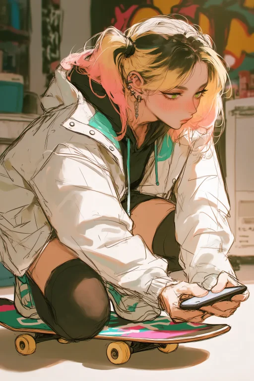 Niji9il , Score9, Score8 , Woman With Pretty Hair, Wearing A...