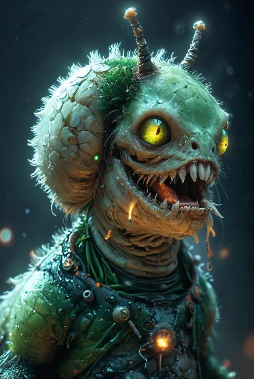 Full Body. Concept Art Of A Radioactive, Mutated Horror Snai...