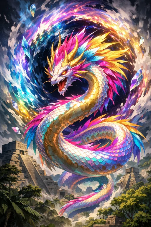 Anime-style Illustration Of A Majestic Mythological Creature...