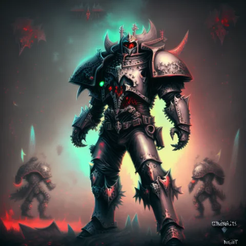 Grimknights1.8 Neonmutation0.2 — Stable Diffusion AI Prompt: (GrimKnights:1.8) (NeonMutation:0.2)