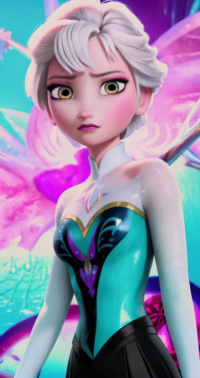 Woman, White Eyes, Salaryman, Elsa Frozen, White Hair, Cyber...