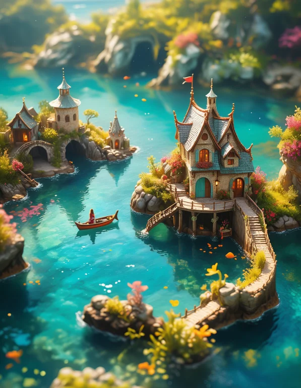 A Mermaids Sanctuary0.5 Tilt-shift Photopalette Knife Painti...