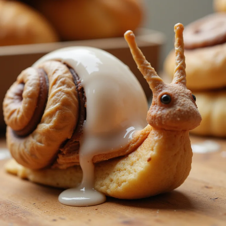 Close-up Food Photo Of A Hybrid Snail Composed Entirely Of G...
